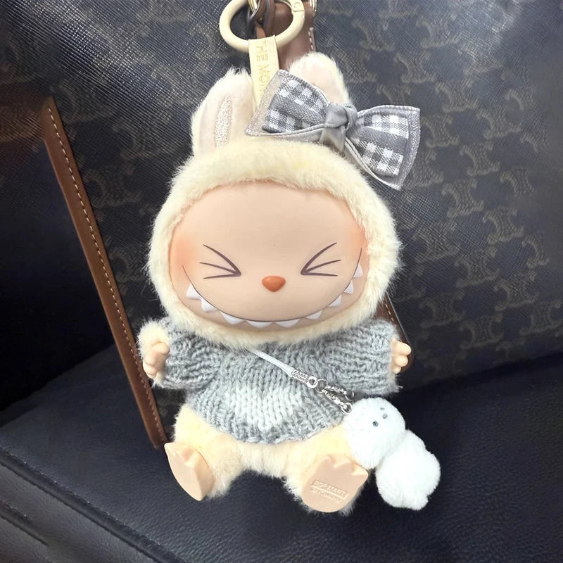 17cm Labubu Plush Doll Clothes – Macaron-Inspired Cute Outfits | DIY Accessories, Dog Clothes, Hair Bows | V1 & V2 Fit – Perfect Kid Gift