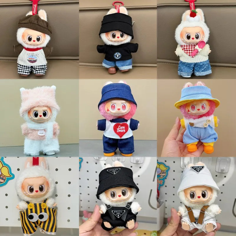 Labubu V3 Vinyl Doll Cosplay Clothes – DIY Fashion Outfits & Cute Plush Toy Accessories | Birthday Gifts for Kids & Collectors
