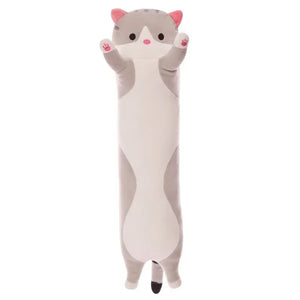 Cartoon Cat Plush Body Pillow – Cute Kawaii Cat Stuffed Cushion for Sofa, Decorative Body Pillow & Soft Back Cushion for Sleeping