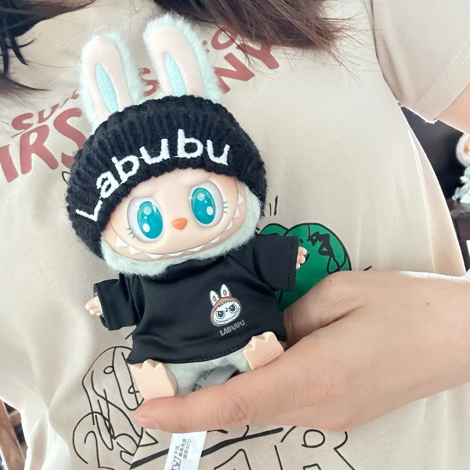 17cm Labubu I II Cute Plush Doll'S Clothes Idol Dolls Sitting Party Christmas Clothing Sweater Accessories For Korea Kpop Exo