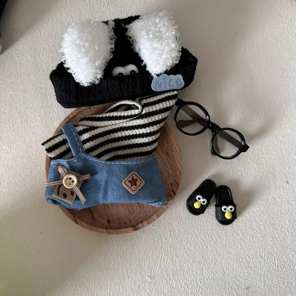 17cm Labubu Plush Doll Clothes – Macaron-Inspired Cute Outfits | DIY Accessories, Dog Clothes, Hair Bows | V1 & V2 Fit – Perfect Kid Gift