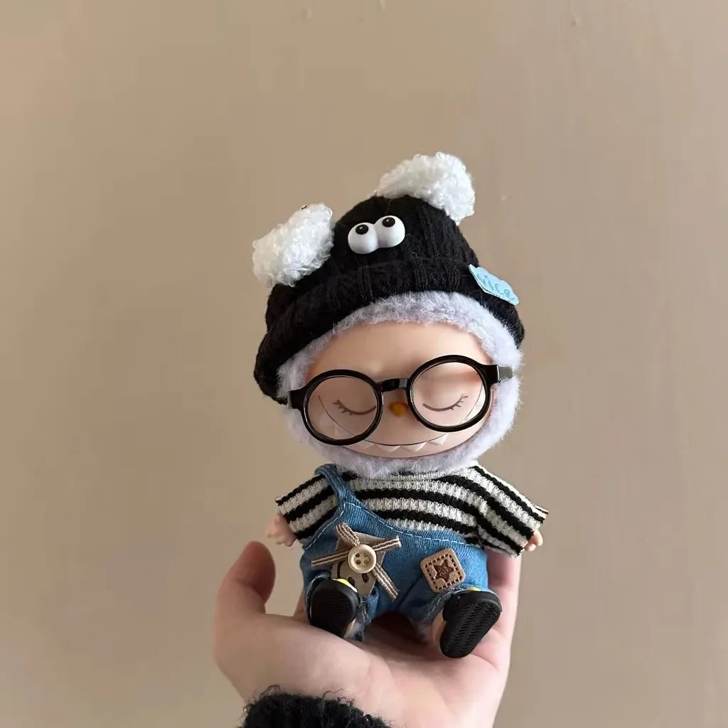 17cm Labubu Plush Doll Clothes – Macaron-Inspired Cute Outfits | DIY Accessories, Dog Clothes, Hair Bows | V1 & V2 Fit – Perfect Kid Gift