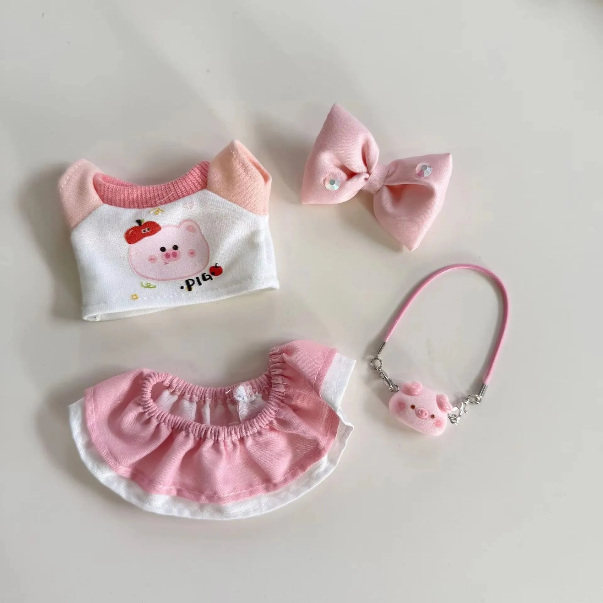 17cm Labubu Plush Doll Clothes – Macaron-Inspired Cute Outfits | DIY Accessories, Dog Clothes, Hair Bows | V1 & V2 Fit – Perfect Kid Gift