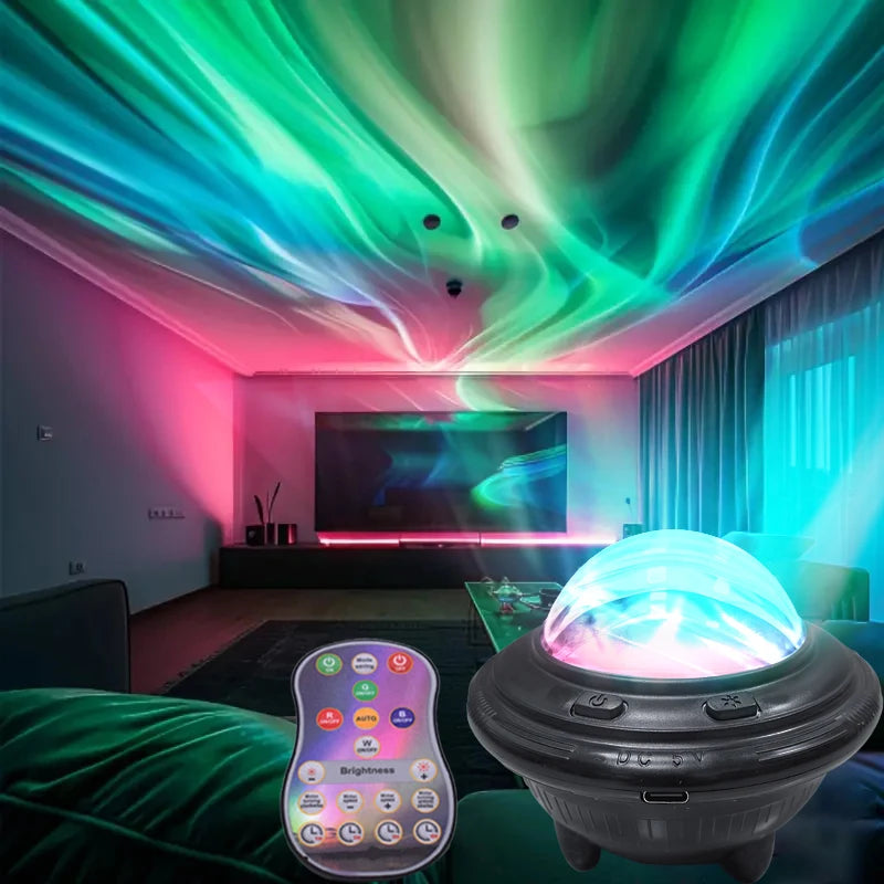 Starlight Projector Night Light Aurora Colorful Light Home Bedroom Decoration Starlight Christmas Light Children's Gift USB line