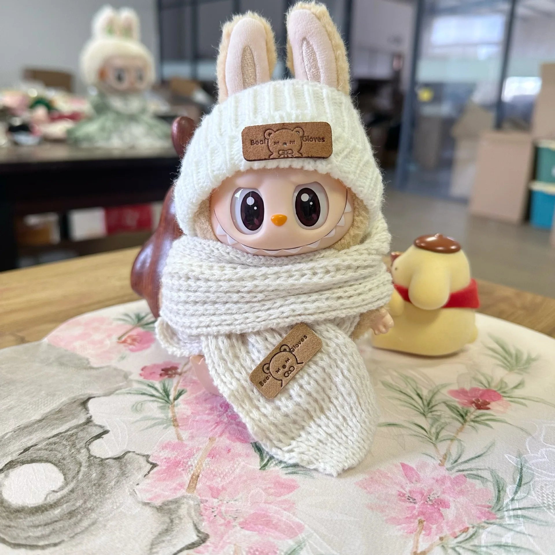 17cm Labubu I II Cute Plush Doll'S Clothes Idol Dolls Sitting Party Christmas Clothing Sweater Accessories For Korea Kpop Exo