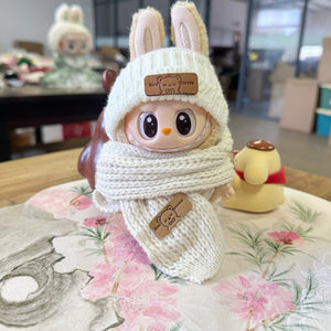17cm Labubu I II Cute Plush Doll'S Clothes Idol Dolls Sitting Party Christmas Clothing Sweater Accessories For Korea Kpop Exo